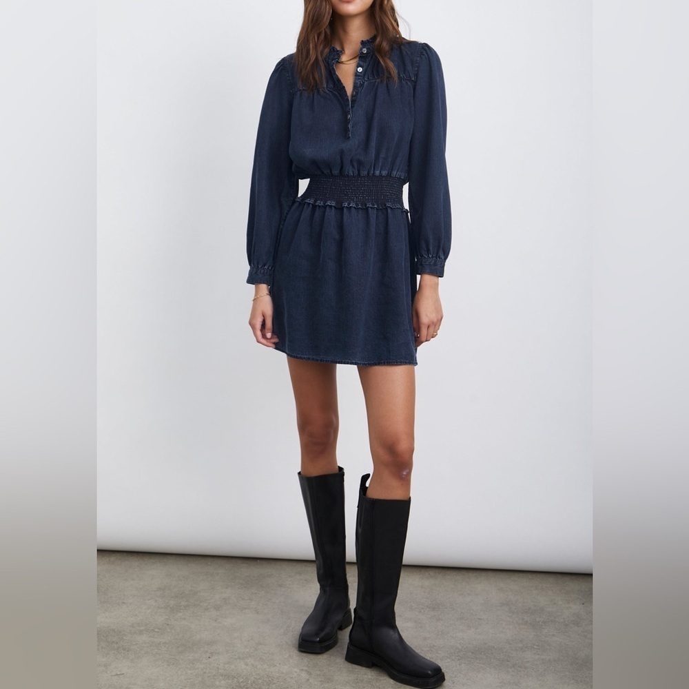 Rails Shawna Denim Dress In Dark Vintage Size Small